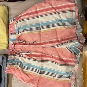 striped shorts never worn